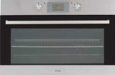 Elleti Inox Siyah Fırın Touch Timer 90 cm.