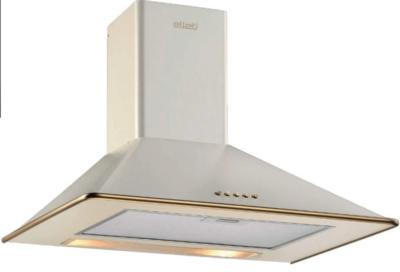 Elleti Rustik Krem Davlumbaz Bronz Çita 60cm